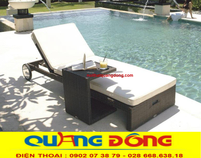 Ghế hồ bơi QD-253 phù hợp bày trí ven biển ven hồ bơi ở những nơi như khách sạn, khu resort, chung cư,..