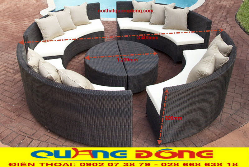 Sofa giả mây QD - 629