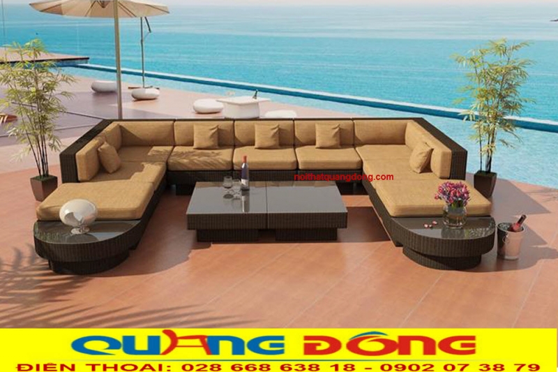 Sofa giả mây QD - 643|sofa ngoai troi