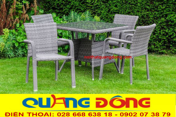 Bàn ghế giả mây_Nội Thất Quang Đông_Thương hiệu và chất lượng.