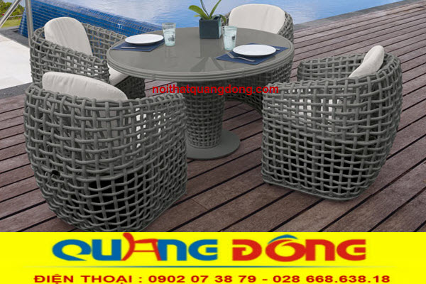 5 ưu điểm của bàn ghế giả mây tại Nội Thất Quang Đông