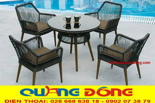 5 ưu điểm của bàn ghế giả mây tại Nội Thất Quang Đông