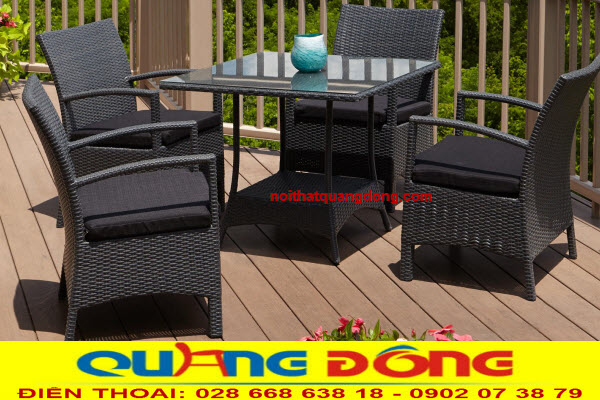 Chọn bàn ghế giả mây phù hợp cho từng không gian.