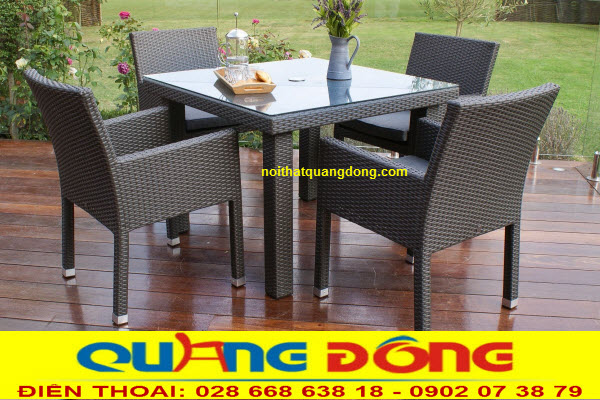 Bàn ghế sân vườn, ngoài trời mây nhựa hoàn hảo đến từng chi tiết.