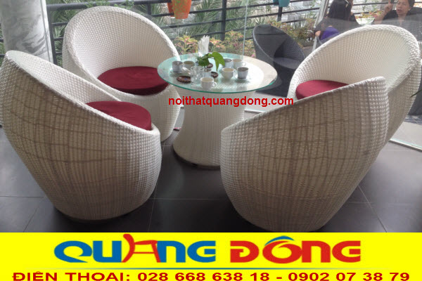 Bàn ghế nhựa giả mây hài lòng mọi nhu cầu không gian sống.