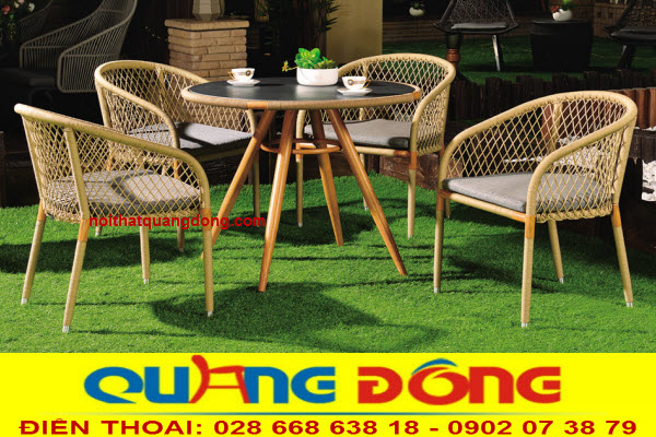 Bàn ghế nhựa giả mây hài lòng mọi nhu cầu không gian sống.