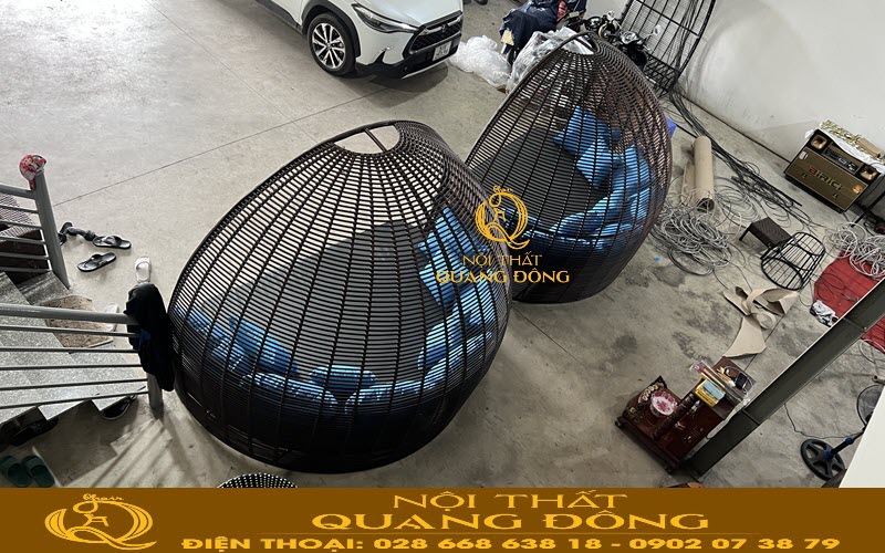 Giường tắm nắng QD-549 được thiết kế và sản xuất tại Công ty Nội thất Quang Đông