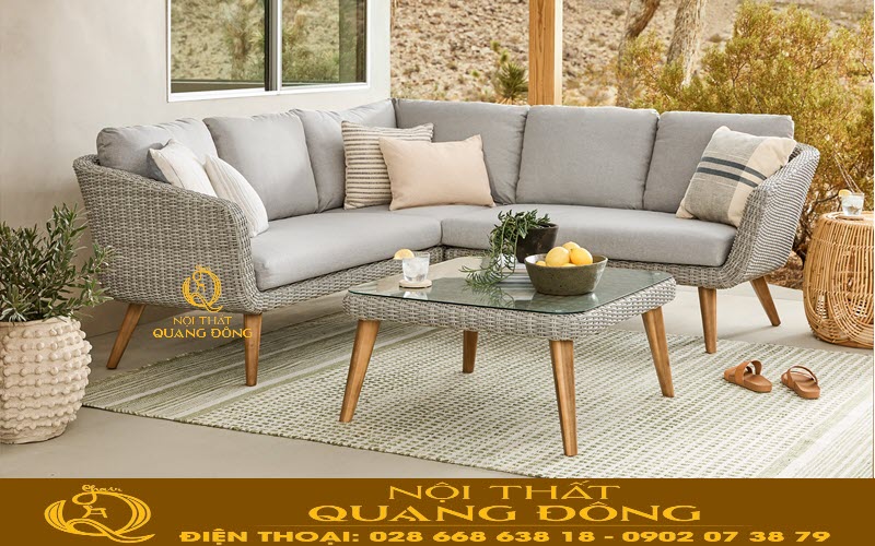 Sofa mây nhựa QD-619| sofa mây nhựa cao cấp