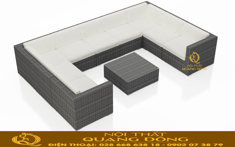 Sofa mây nhựa QD-734| sở hữu kiểu dáng rộng rãi