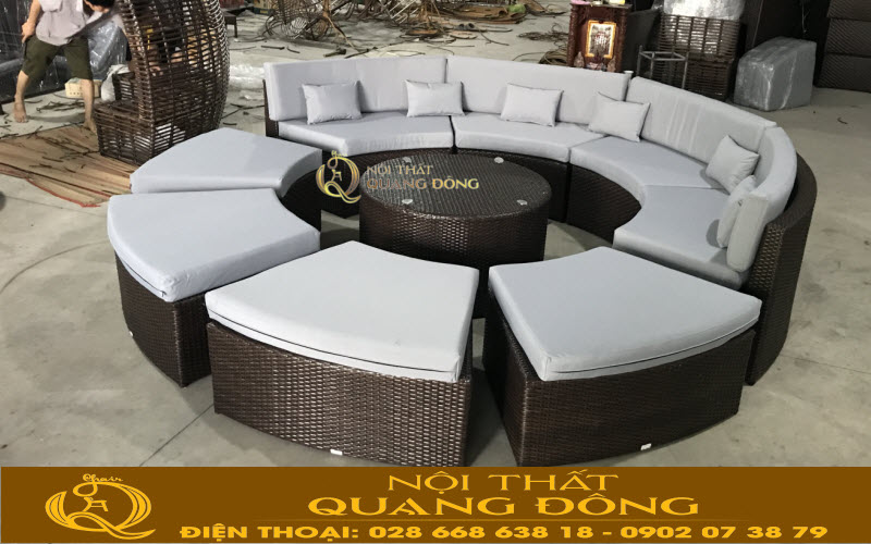 Mẫu sofa ngoài trời bằng mây nhựa