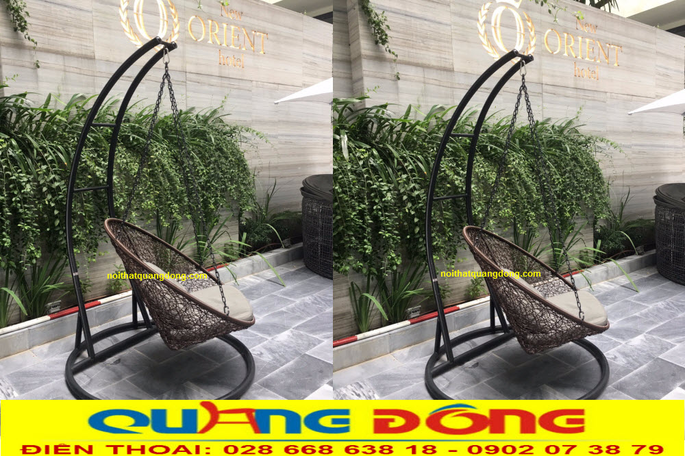 Cách chọn xích đu giả mây cho resort cao cấp