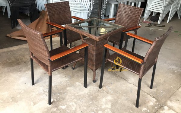 Bàn ghế giả mây QD-2058