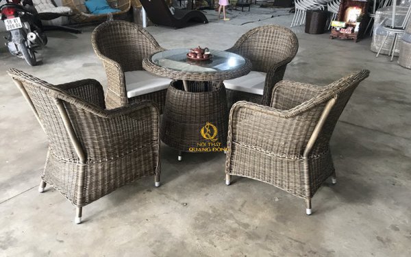 Bàn ghế giả mây QD-399