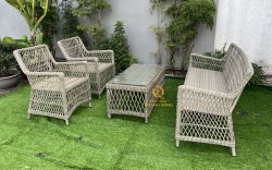 sofa giả mây dành cho spa, viện thẫm mỹ