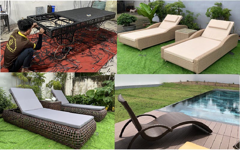 Ghế nằm hồ bơi giả mây cao cấp hàng đầu tại Hồ Chí Minh