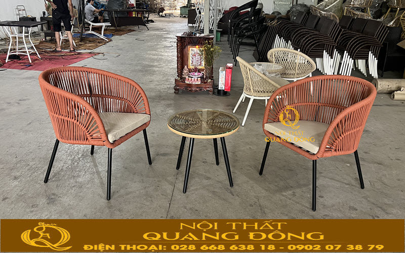 Bàn ghế nhựa giả mây hỏng - Nội Thất Quang Đông địa chỉ sửa chữa uy tín