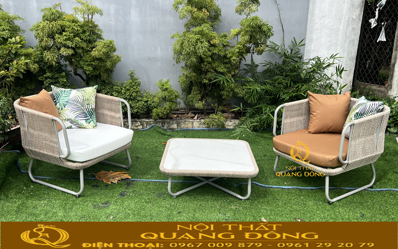 Bàn ghế giả mây QD-2118 sang trọng, bền bỉ cho mọi không gian