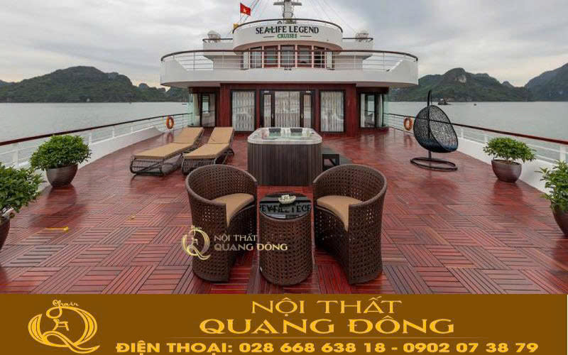 Bàn ghế giả mây được sản xuất tại Nội Thất Quang Đông