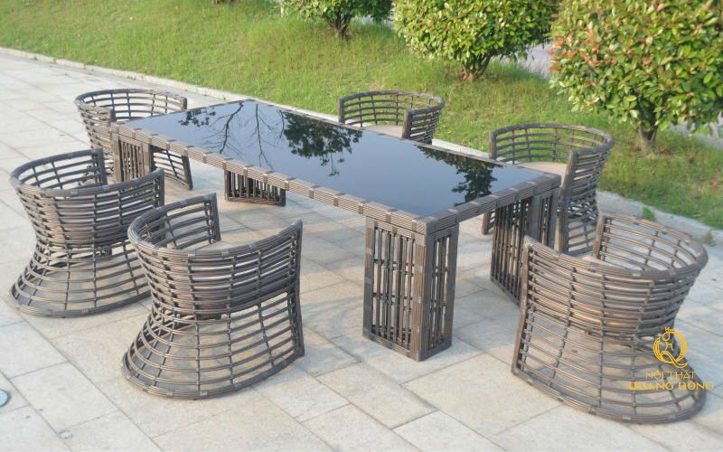 Bàn ghế nhựa giả mấy thiết kế kiểu dáng hiện đại