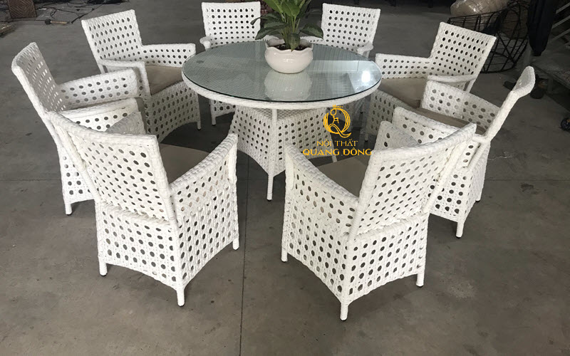 Các kiểu đan giả mây phổ biến trong bàn ghế giả mây