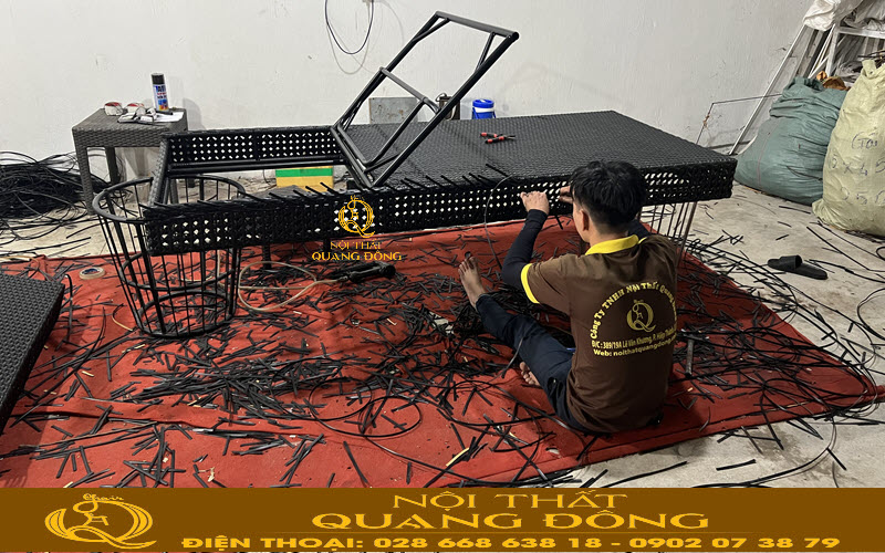 Ghế hồ bơi mây nhựa sử dụng sợi nhựa PE chính phẩm