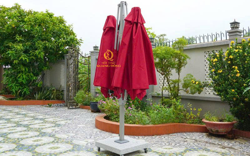 Thiết kế có bánh xe của dù lệch tâm đôi vuông