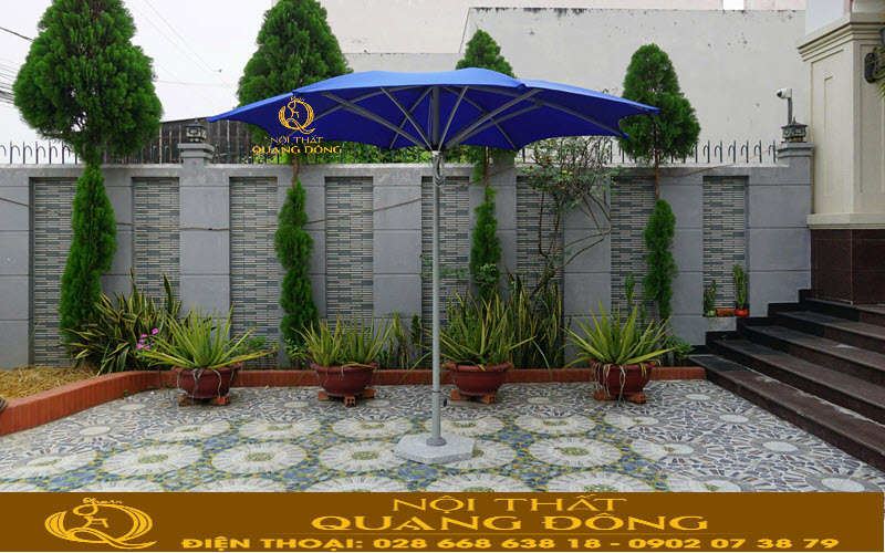 Dù cầu vồng đúng tâm 3m thiết kế hiện đại