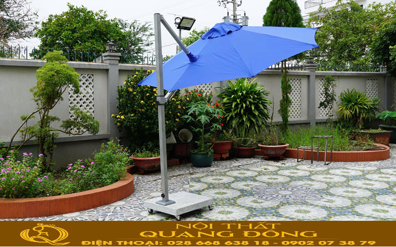 Dù nghiêng lệch tâm tròn cho không gian ngoài trời