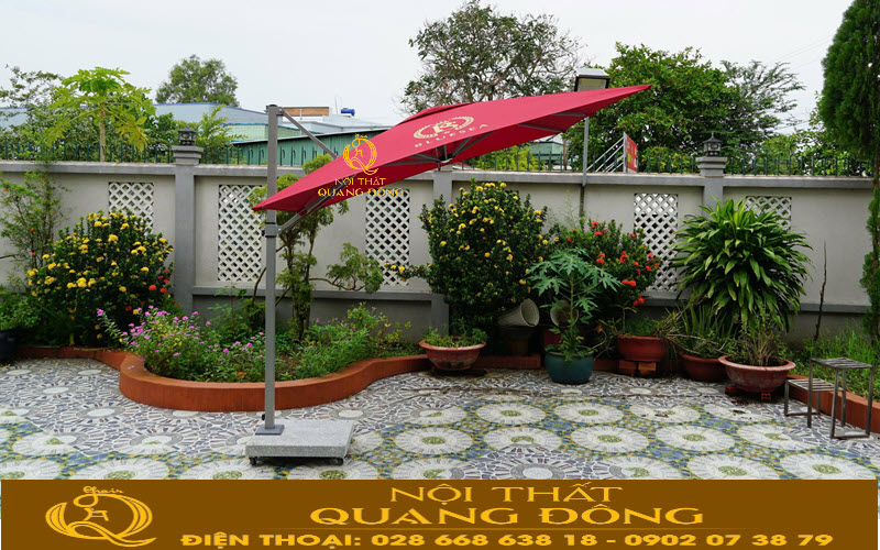 Dù nghiêng lệch tâm vuông với khả năng che được nhiều vị trí