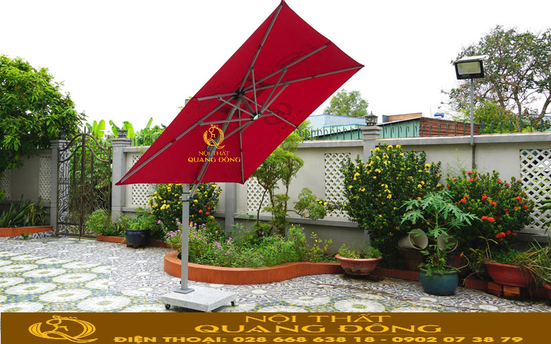 Dù nghiêng lệch tâm vuông 2.5 mét đa dạng nhiều cấp độ điều chỉnh