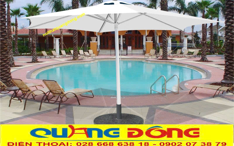 gam màu trắng của dù tròn đúng tâm