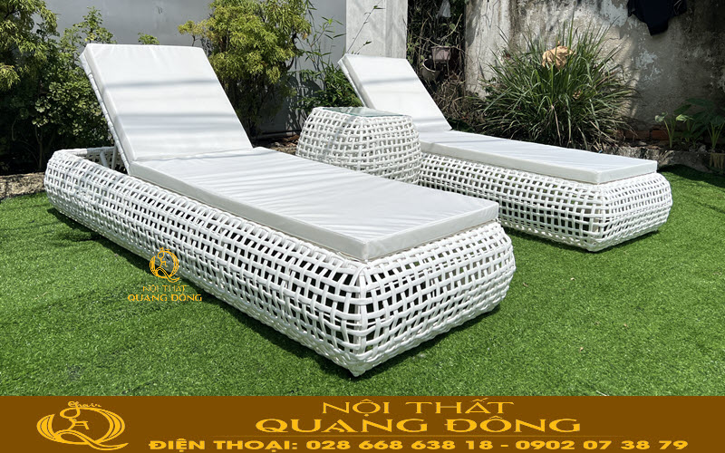 Ghế hồ bơi mây nhựa QD-588 được nhiều khách sạn lựa chọn