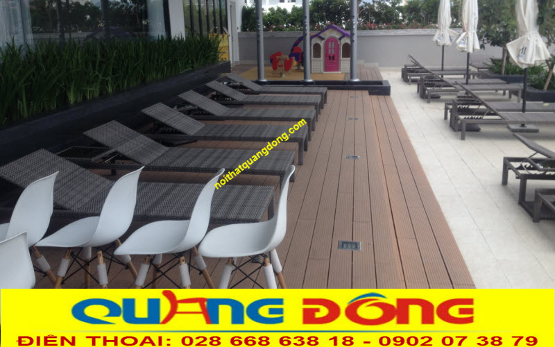 ghế hồ bơi giả mây