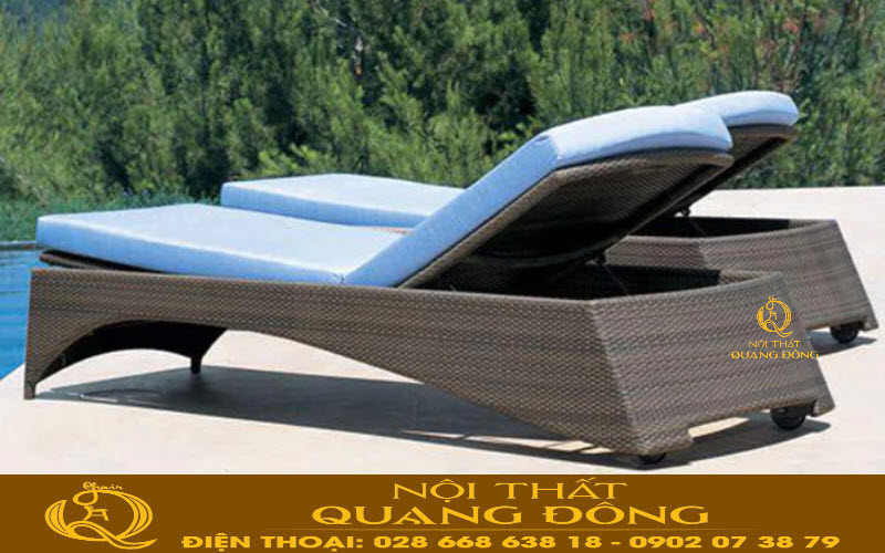 ghế hồ bơi nhựa giả mây