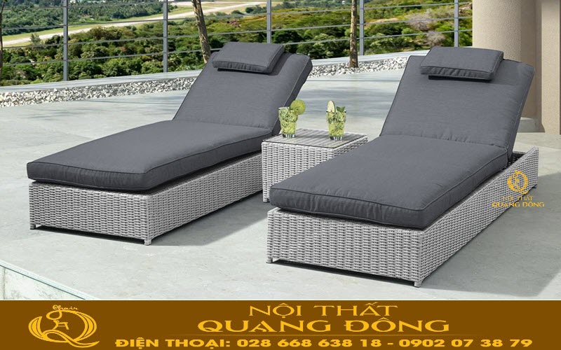 Ghế tắm nắng có tính ứng dụng cao, phù hợp cho mọi không gian