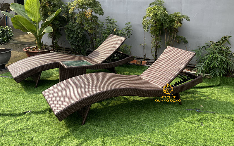 Ghế hồ bơi QD-1274 với thiết kế tựa đầu điều chỉnh linh hoạt