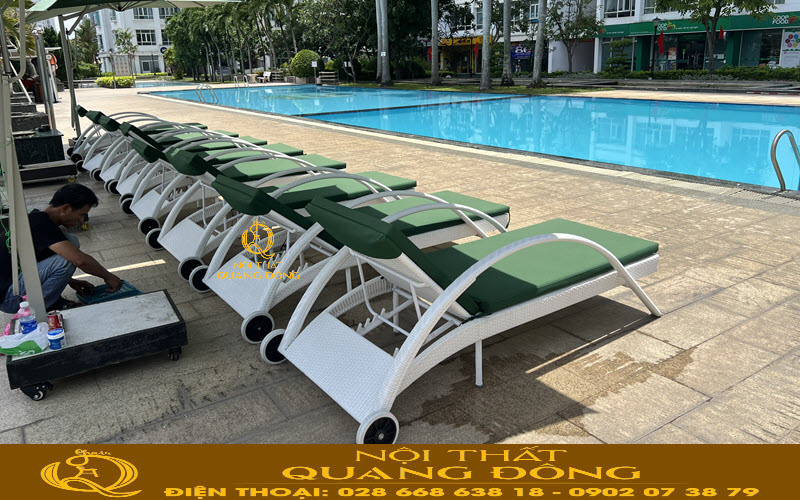 Ghế tắm nắng hồ bơi có tính ứng dụng cao