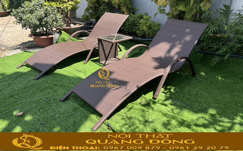 Ghế nằm hồ bơi QD-1282 thiết kế kiểu dáng thư giãn hiện đại