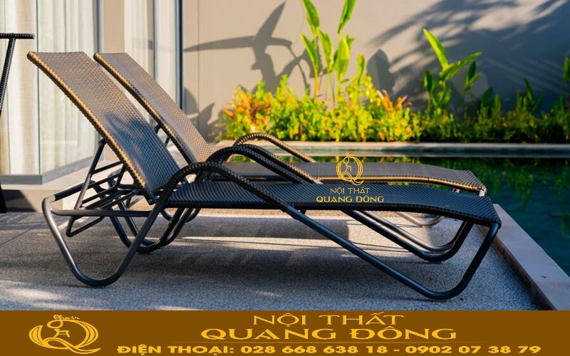 Ghế hồ bơi QD-584 thiết kế nghệ thuật với những đường cong hoàn hảo