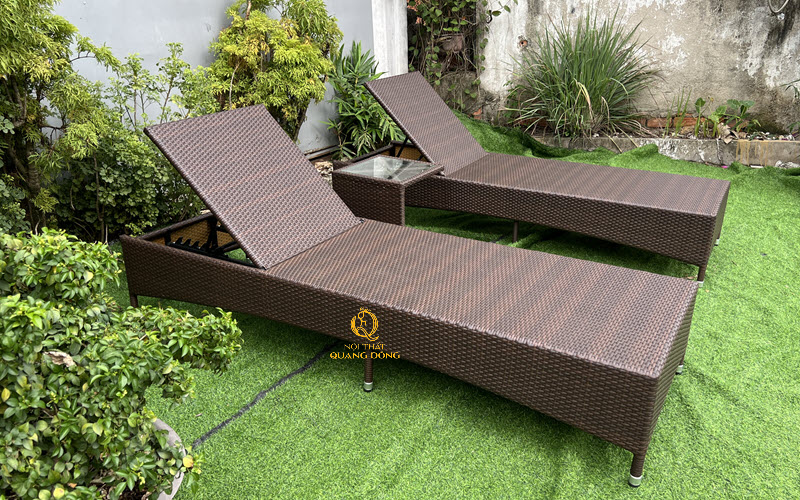 Ghế hồ bơi mây nhựa sở hữu độ bền và tính thẩm mỹ cao