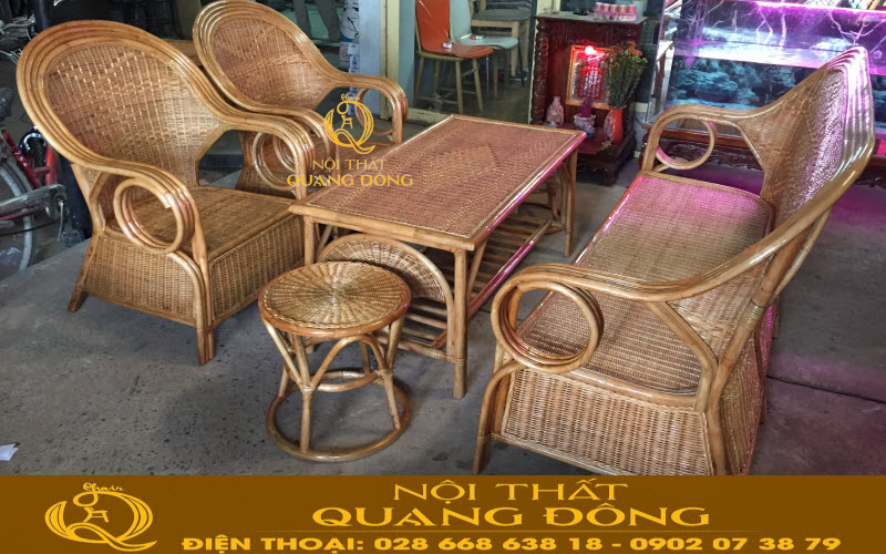 Sofa mây tự nhiên QD-3018