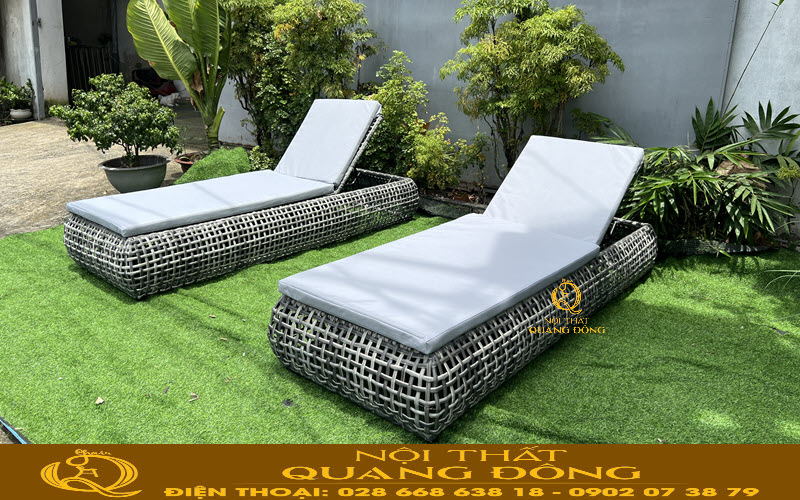 Ghế tắm nắng QD-1281 tạo điểm nhấn cho không gian sống