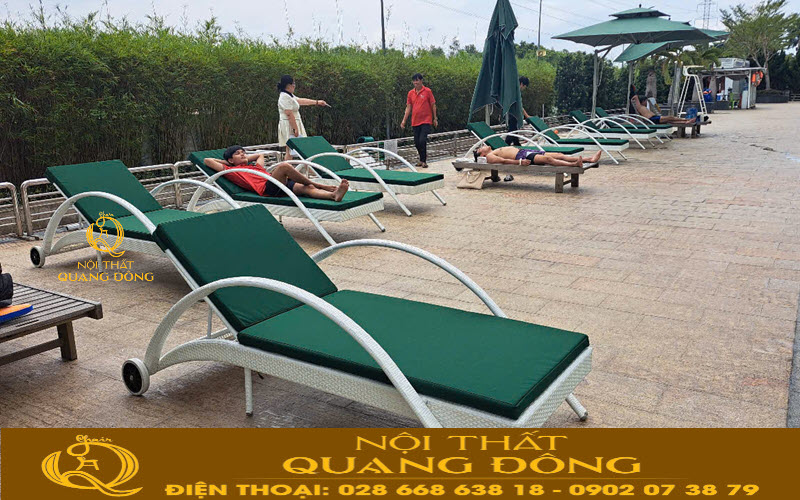 Ghế nằm hồ bơi QD-1280 bền bỉ theo thời gian