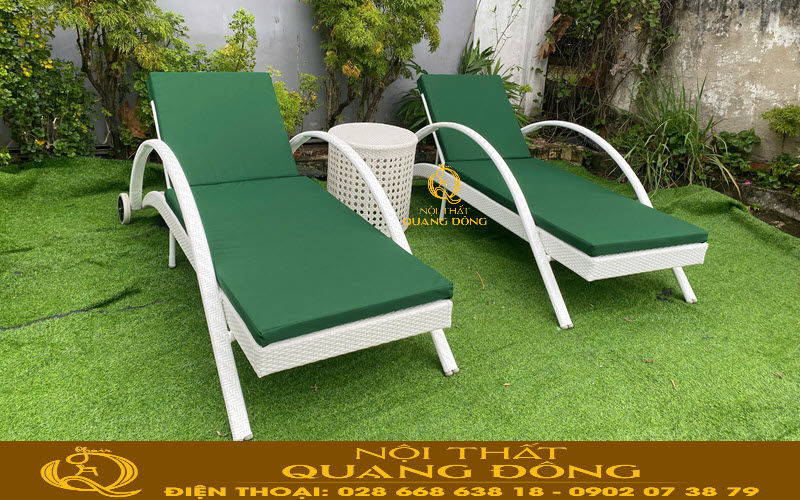 Ghế tắm nắng hồ bơi QD-1280 bền bỉ theo thời gian
