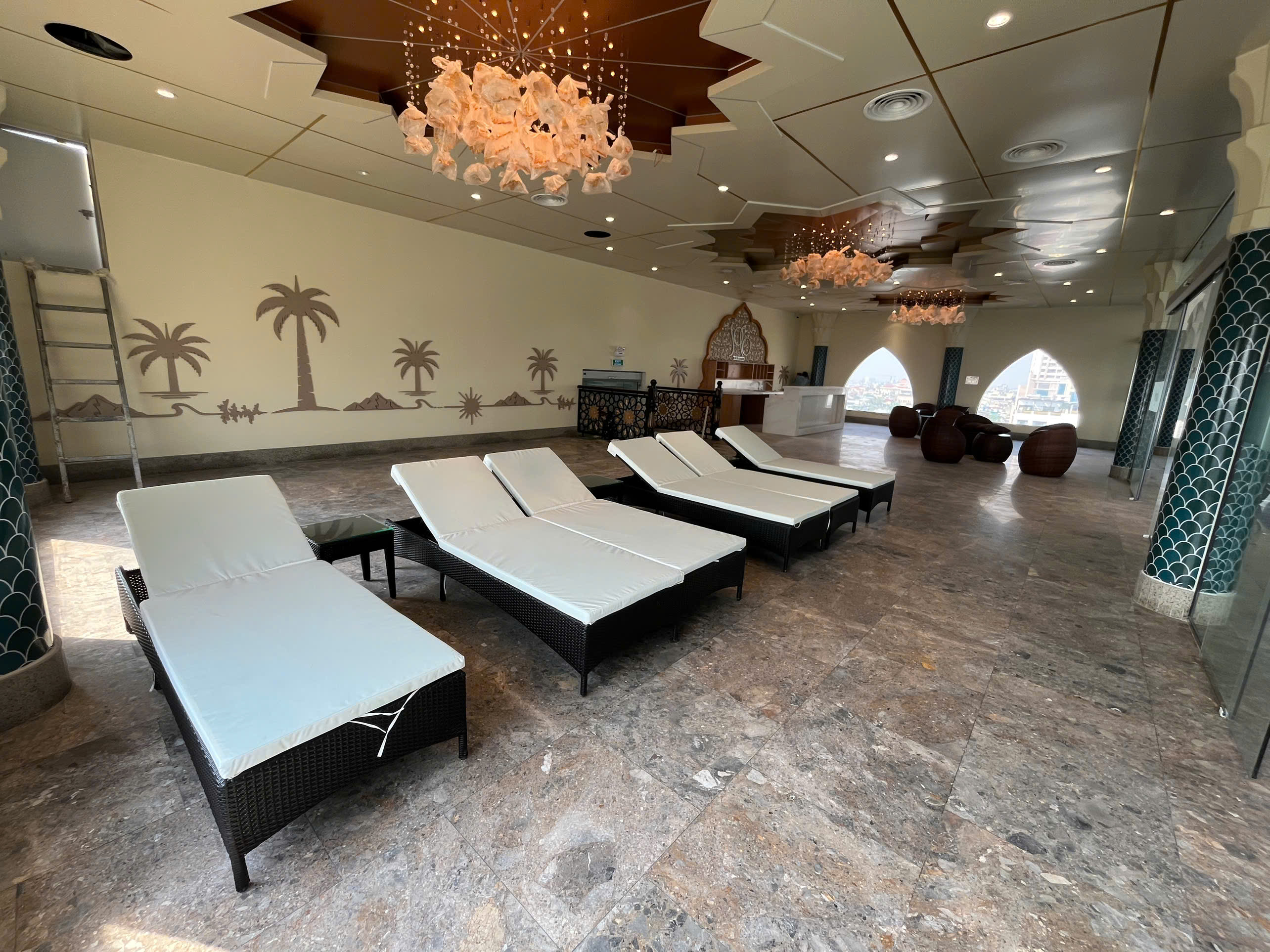 Ghế hồ bơi QD-248 được làm từ sợi nhựa mây nguyên sinh cao cấp