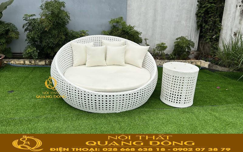 Giường tắm nắng QD-512  với thiết kế hình dáng chiếc thúng độc đáo