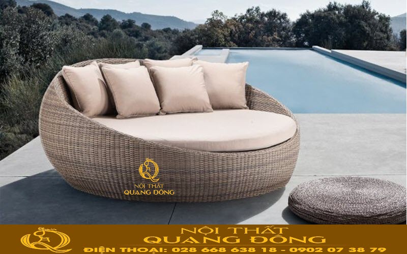 giường tắm nắng thiết kế lưng tựa điều chỉnh nhiều cấp độ