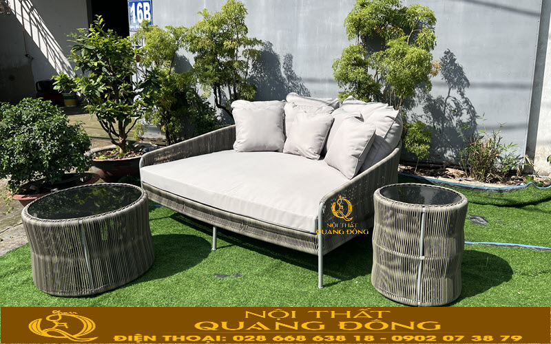 Giường tắm nắng QD-548 sang trọng đẹp tiện nghi cho không gian hồ bơi bãi biển
