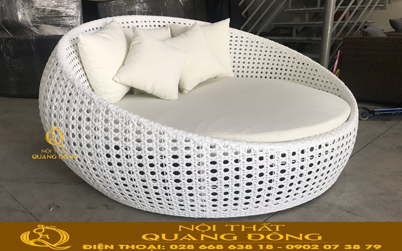 Giường tắm nắng QD-512 gam màu trắng tinh tế, thanh lịch