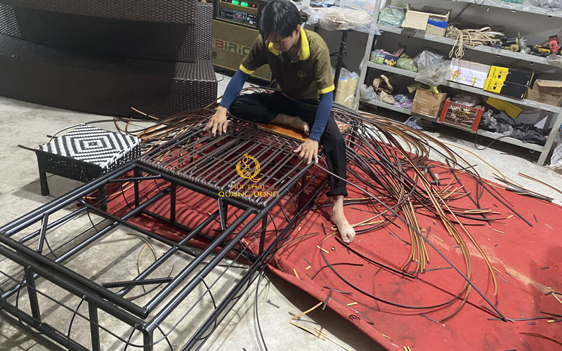 Khung ghế nằm hồ bơi QD-588 sơn tĩnh điện chống gỉ sét